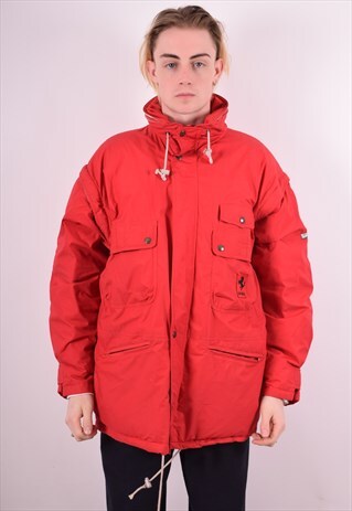 FERRARI MENS VINTAGE JACKET MEDIUM RED 90S