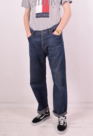 JUST CAVALLI MENS VINTAGE JEANS W32 L30 BLUE 90S