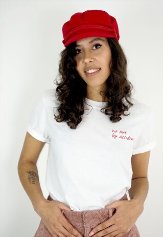 WE MET BY ACCIDENT GRAPHIC SLOGAN TEE