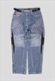 Vintage 90s FUBU Skate Hip-Hop Baggy Denim Jeans in Blue