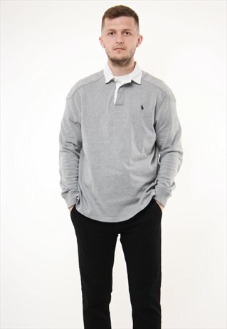 90S VINTAGE POLO RALPH LAUREN LONG SLEEVED TOP JUMPER 14105