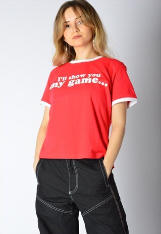 Y2K RED ADIDAS TOP