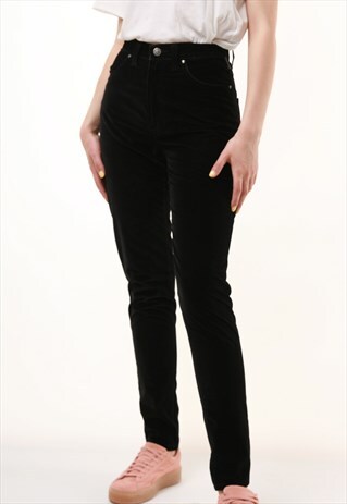 90S VINTAGE RARE VELOUR VERSACE COUTURE MOMS TROUSERS 639