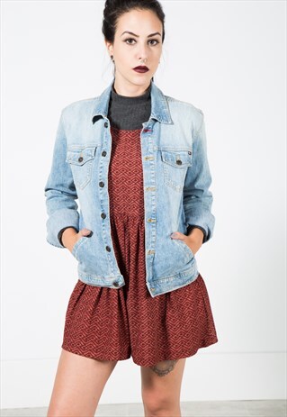 VINTAGE 80S TOMMY HILFIGER DENIM JACKET / S1240