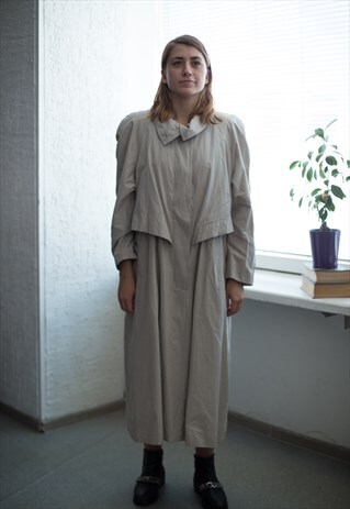 VINTAGE 90'S BEIGE BELTED TRENCH COAT