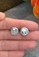Silver Coloured Mermaid Design Stud Earrings