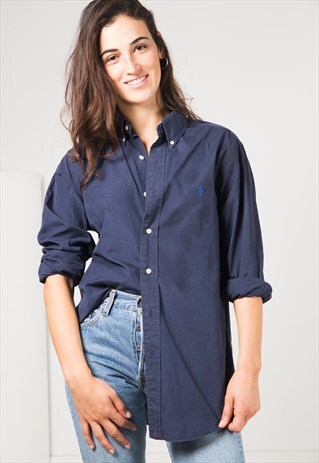 VINTAGE 80S POLO RALPH LAUREN OVERSIZED SHIRT / 0080 / 400-4