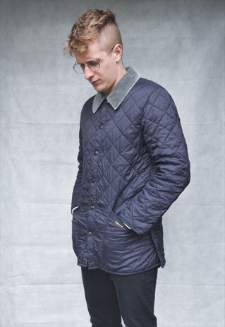 BARBOUR NAVY QUILTED JACKET SIZE M
