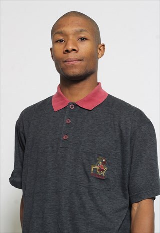 VINTAGE ICEBERG EMBROIDERED POLO SHIRT