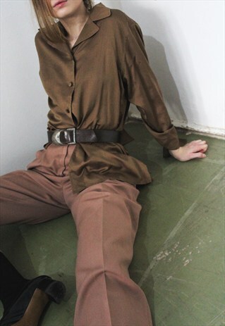 BROWN SILK SHIRT