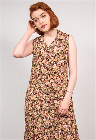 VINTAGE 90'S FLORAL MIDI DRESS
