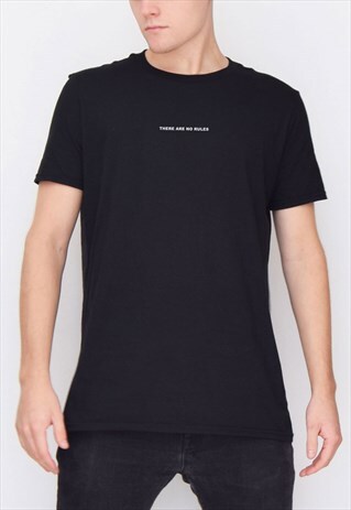 BLACK THERE ARE NO RULES T-SHIRT