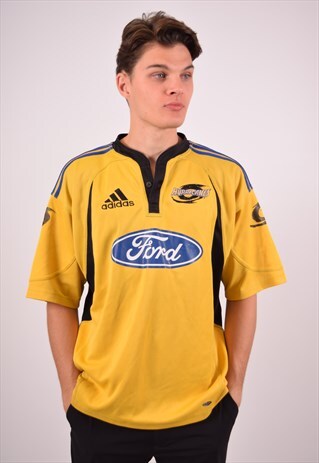 VINTAGE ADIDAS JERSEY TOP YELLOW
