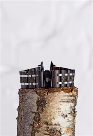 The Ebony - Handmade Recycled Wood Apple Watch Strap
