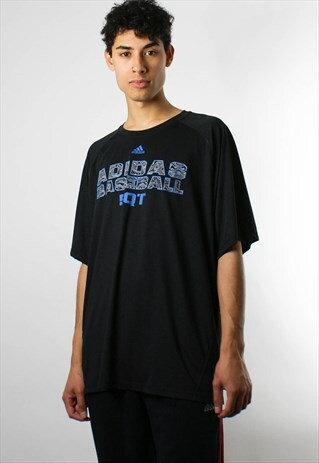 VINTAGE ADIDAS SPORTS T-SHIRT, GRAPHIC, BASEBALL