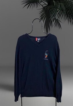 Vintage Sweatershop V-Neck Embroidered Sweatshirt