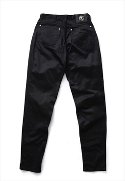 Vintage VERSACE Pants Satin 90s Black