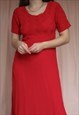 VINTAGE 90S MIDI DRESS IN RED