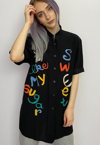 VINTAGE 90S BLACK PAINTED TAKE 5 I LIKE MY SUGAR SWEAT SHIRT