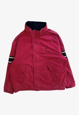 Vintage 90s Men's Nautica Reversible Red Sailing Jacket