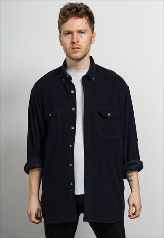 VINTAGE CORDUROY SHIRT BLUE