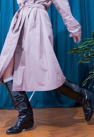 BLACK PATENT LEATHER BOOTS