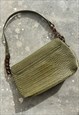 VINTAGE 00S CROCODILE EFFECT FAUX LEATHER BAGUETTE BAG