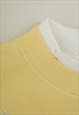 VINTAGE SUNBURST DAISIES DIAMANTE YELLOW SWEATSHIRT WOMENS