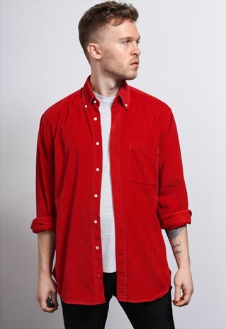 VINTAGE CORDUROY SHIRT RED