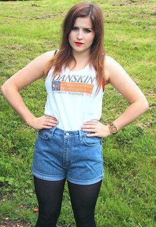 VINTAGE 80S CALVIN KLEIN DENIM SHORTS - SIZE 8