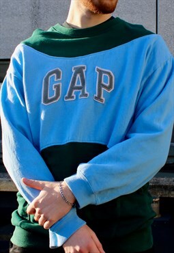 GAP Vintage Reworked Sweatshirt in Green & blue
