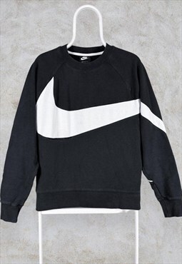 Vintage Nike Sweatshirt Black Swoosh Small