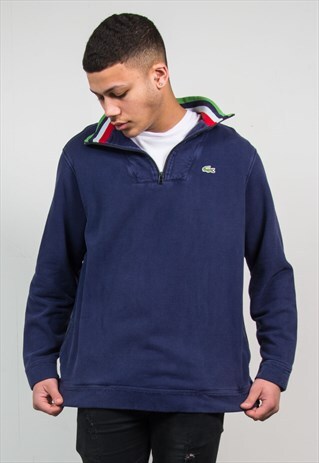 VINTAGE LACOSTE QUARTER ZIP SWEATSHIRT