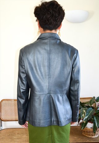 VINTAGE GENUINE LEATHER BLAZER