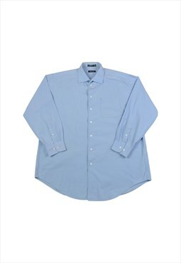 Vintage Nautica Shirt Long Sleeved Blue XXL