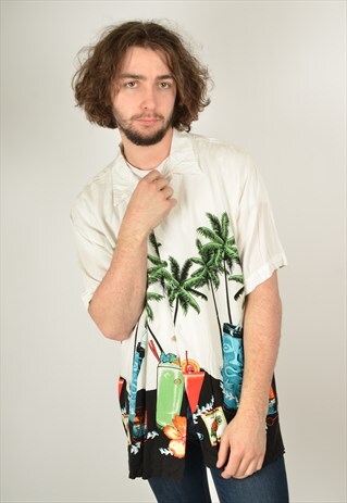 VINTAGE HAWAIIAN PATTERNED FESTIVAL SHIRT