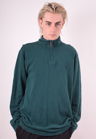 CHAPS RALPH LAUREN MENS VINTAGE JUMPER SWEATER XL GREEN 90S