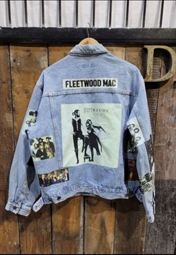 Fleetwood Mac customised vintage 80's 90's denim jacket