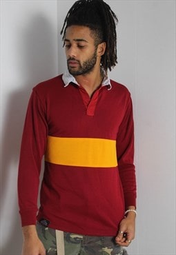 Vintage 1980's Rugby Shirt Jersey Maroon