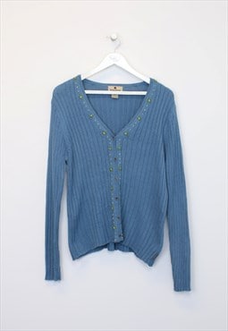 Vintage women's Woolrich sweatshirt in blue. Best fits S