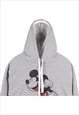 VINTAGE 90'S DISNEY HOODIE MICKEY MOUSE PULLOVER GREY LARGE