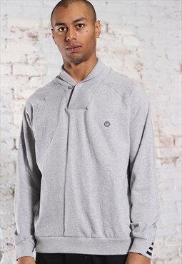 Vintage Adidas Embroidered Logo Sweatshirt Grey