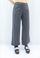 90S VINTAGE GREY HIGH WAISTED TROUSERS (SIZE XL)
