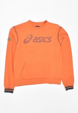 Vintage 90's Asics Sweatshirt Jumper Orange