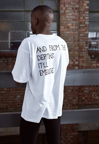 FROM THE DEPTHS OVERSIZED T-SHIRT - WHITE