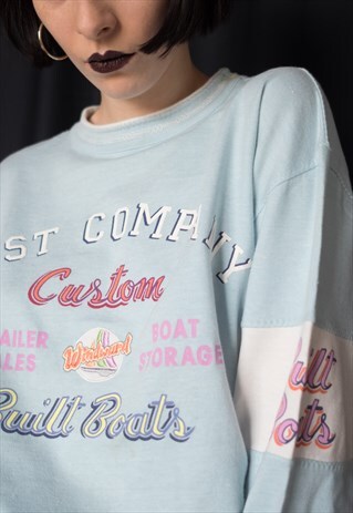 OLDSCHOOL 90'S SKY BLUE SWEATSHIRT