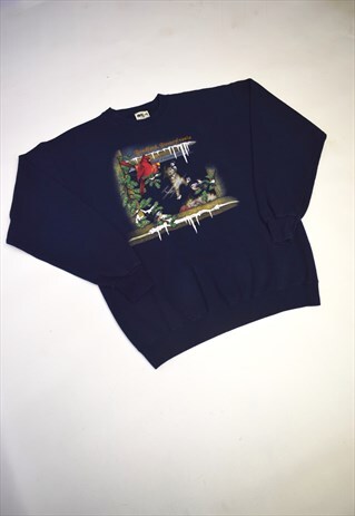 VINTAGE 90S MY TOWN NAVY WINDOWSILL SWEATSHIRT