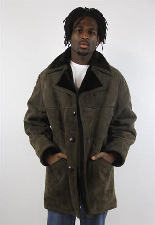 VINTAGE AMAZING SUEDE WARM WINTER COAT