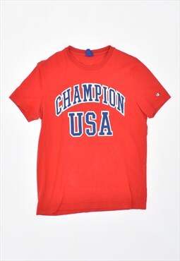 Vintage 90's Champion T-Shirt Top Loose Fit Red