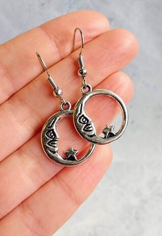 CELESTIAL CONTINUOUS MOON EARRINGS